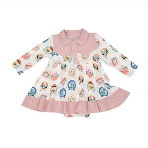 Angel Dear bamboo cowgirl rodeo onesie dress